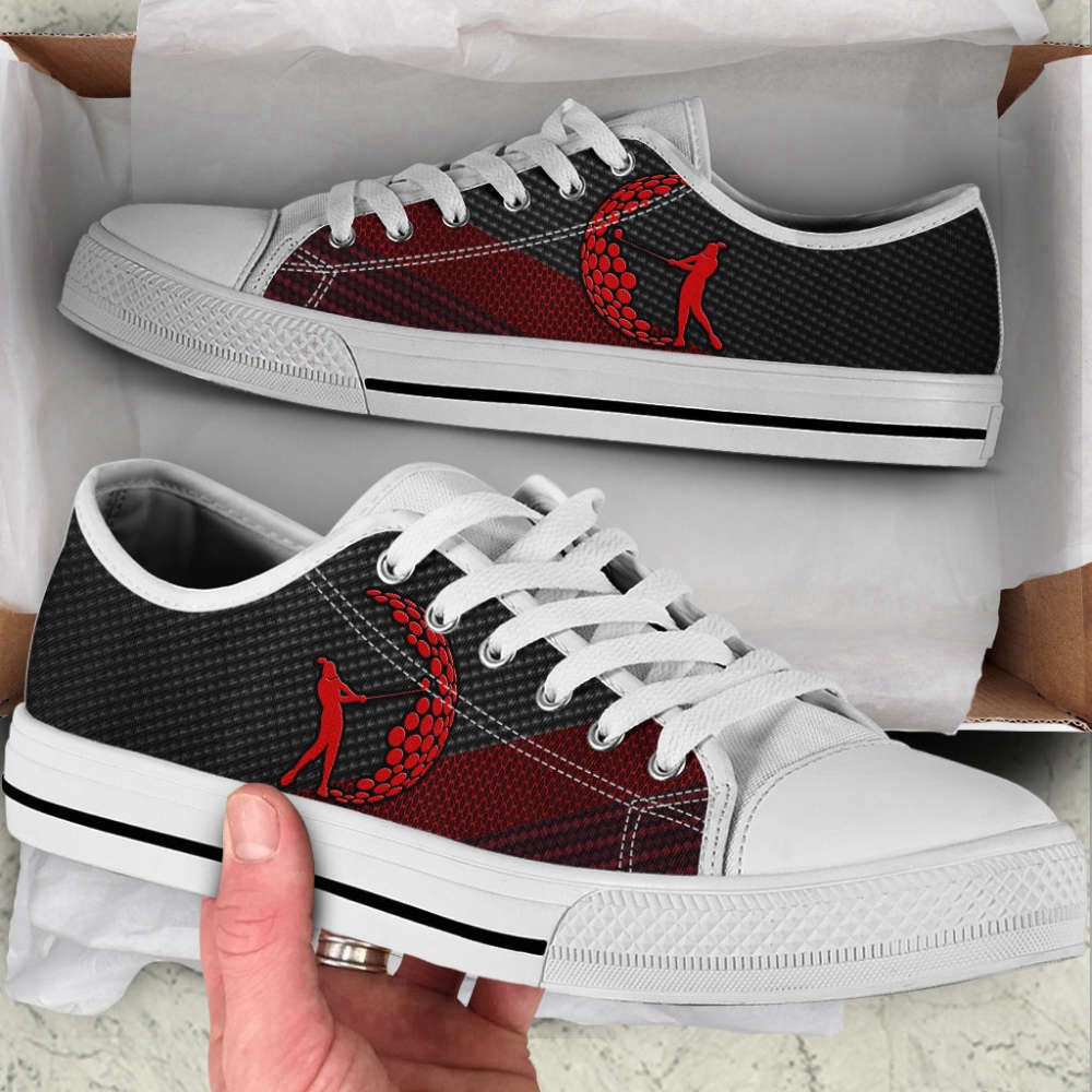 Carbon Low Top Golf Shoes Canvas Print, Low Top Sneakers, Sneakers Low Top
