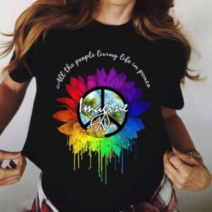 All the people living life in peace imagine hippie T shirt size S-5XL