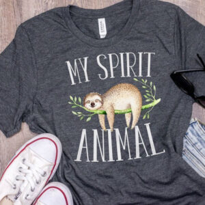 Sloth my spirit animal unisex t shirt dark heather size XS-5XL high quality