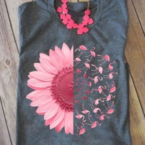 You Are My Sunshine Flamingo Sunflower T Shirt size S-5XL
